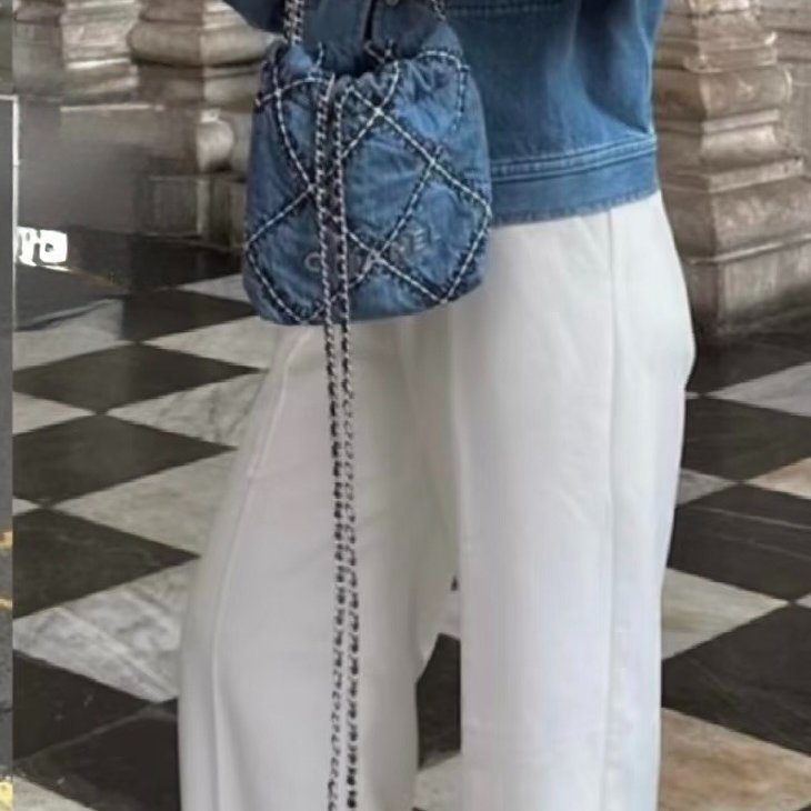 CHANEL - 藍色牛仔丹寧菱格銀釦22bag ╻MINI-5