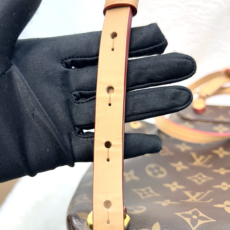 路易威登後背包LV原花montsouris磁釦束口抽繩簍空吊牌後背包PM M45501-16