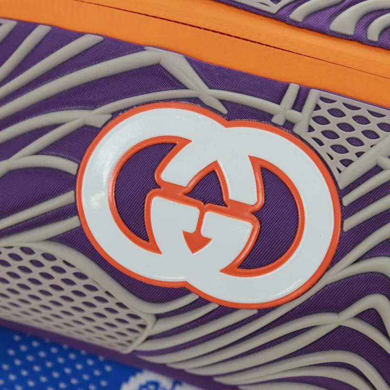 【日本直送】GUCCI 互扣式 G 腰包 尼龍紫銀色 752102 正品 BA9874V-19