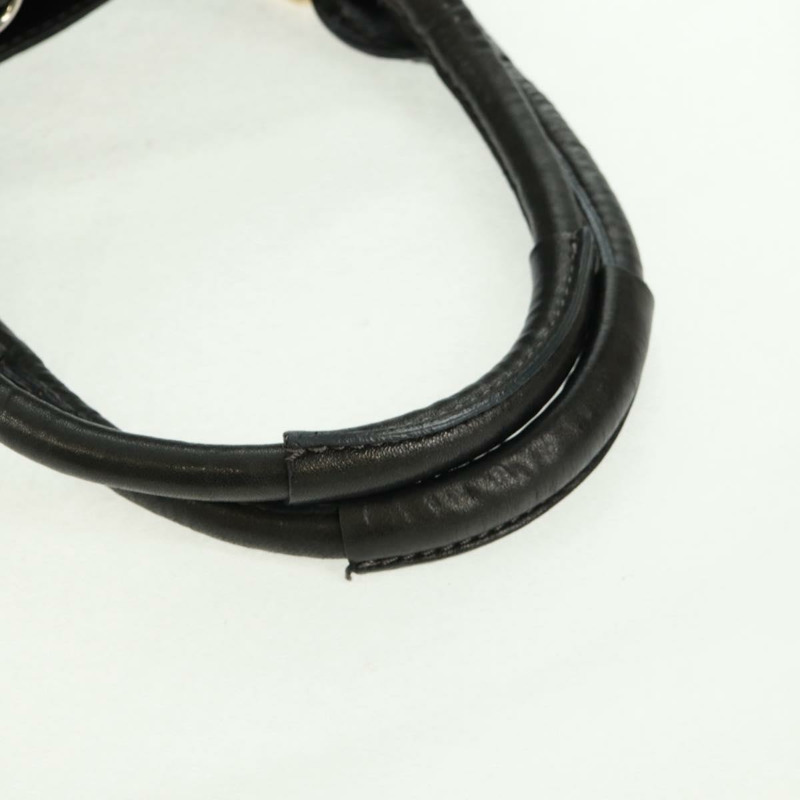 【日本直送】Chloe Paddington 鏈條手提包，黑色金色銀色皮革，正品 am10606V-6