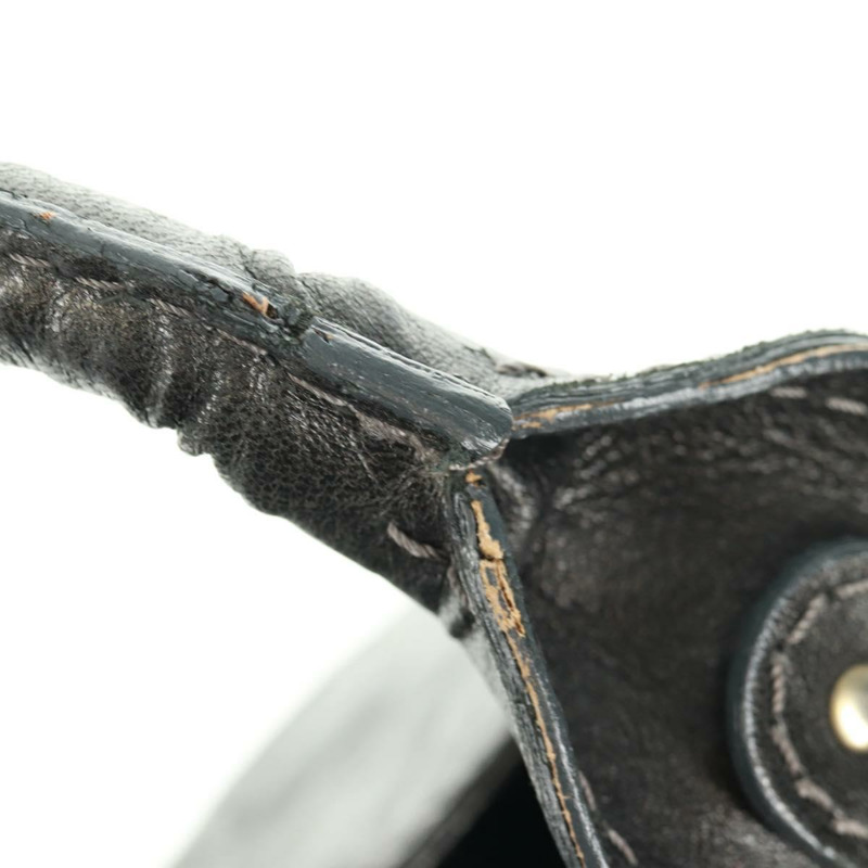 【日本直送】Chloe Paddington 鏈條手提包，黑色金色銀色皮革，正品 am10606V-8