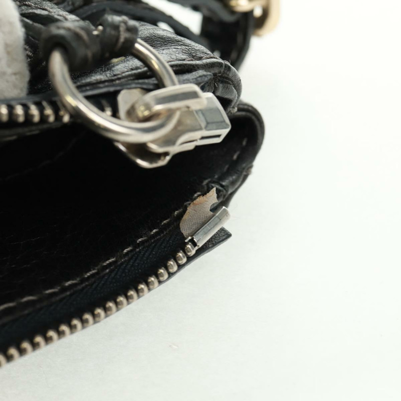 【日本直送】Chloe Paddington 鏈條手提包，黑色金色銀色皮革，正品 am10606V-9