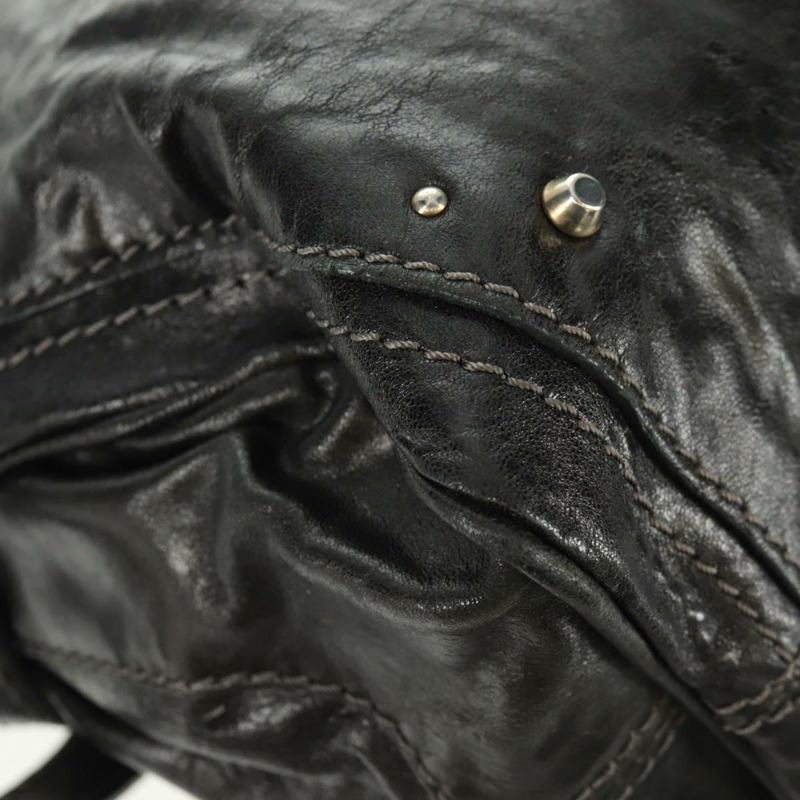 【日本直送】Chloe Paddington 鏈條手提包，黑色金色銀色皮革，正品 am10606V-15