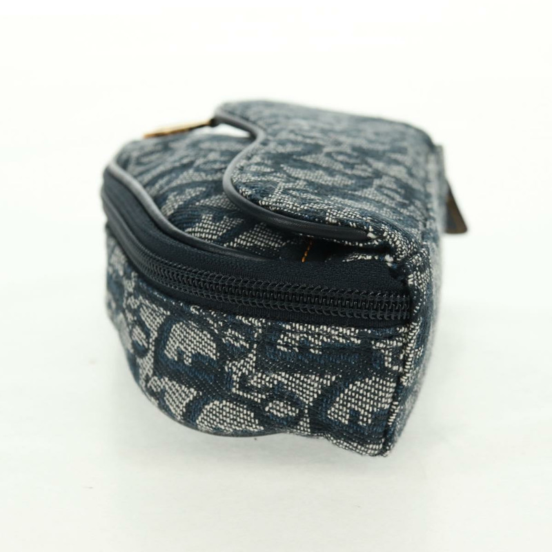 【日本直送】Christian Dior Trotter帆布馬鞍包 海軍藍 金色 正品 168406V-3