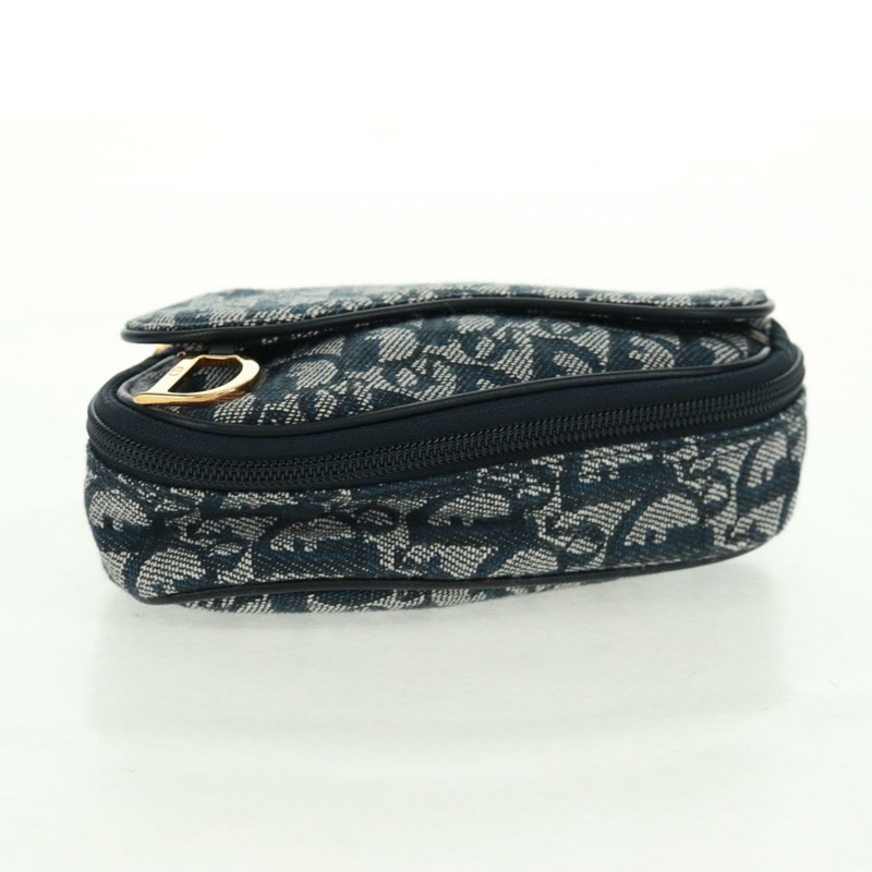 【日本直送】Christian Dior Trotter帆布馬鞍包 海軍藍 金色 正品 168406V-5