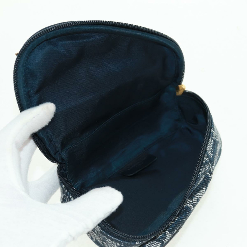 【日本直送】Christian Dior Trotter帆布馬鞍包 海軍藍 金色 正品 168406V-9