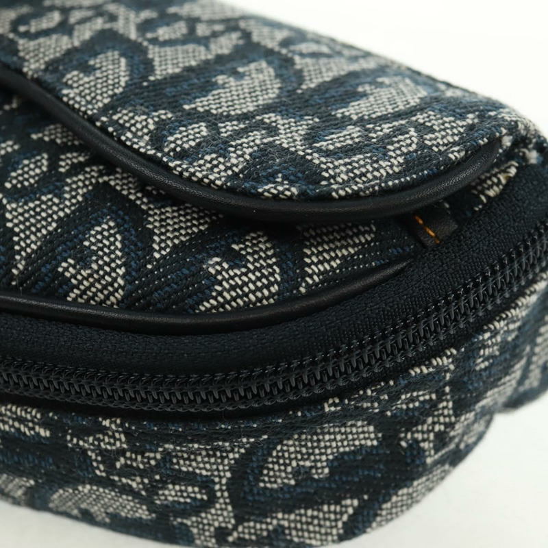 【日本直送】Christian Dior Trotter帆布馬鞍包 海軍藍 金色 正品 168406V-14