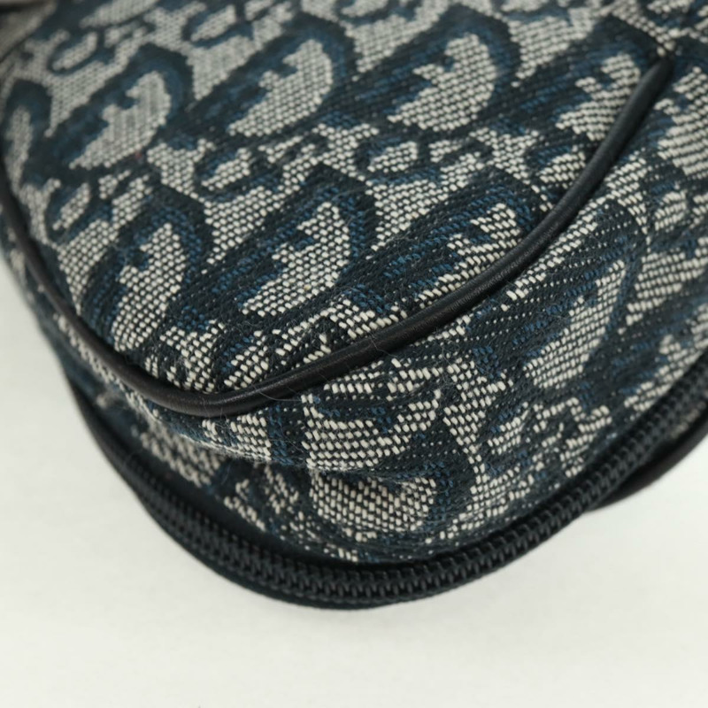 【日本直送】Christian Dior Trotter帆布馬鞍包 海軍藍 金色 正品 168406V-16