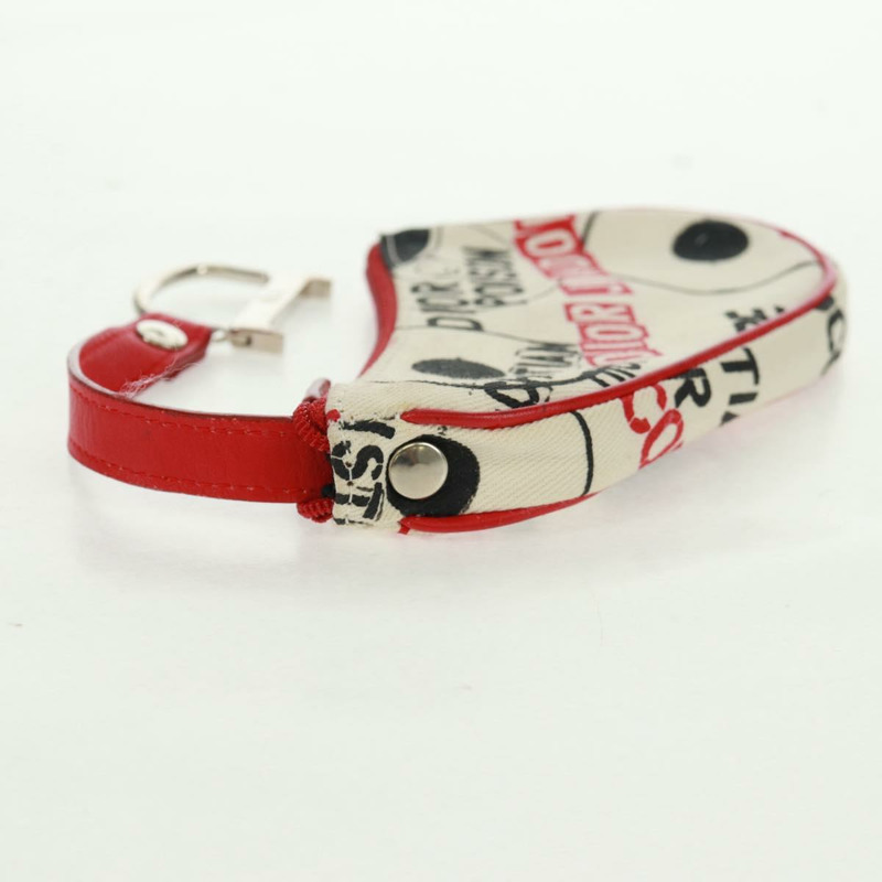 【日本直送】Christian Dior Hardcore 馬鞍形手拿包帆佈白色銀色正品 168201V-2