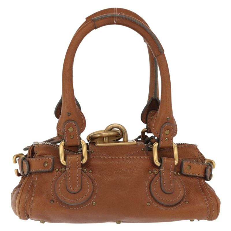 【日本直送】Chloe Paddington 手提包 真皮 棕色 金銀色 正品 ka1826SAV-1