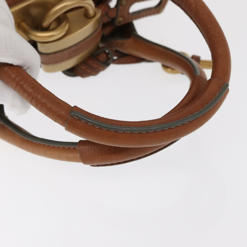 【日本直送】Chloe Paddington 手提包 真皮 棕色 金銀色 正品 ka1826SAV-6