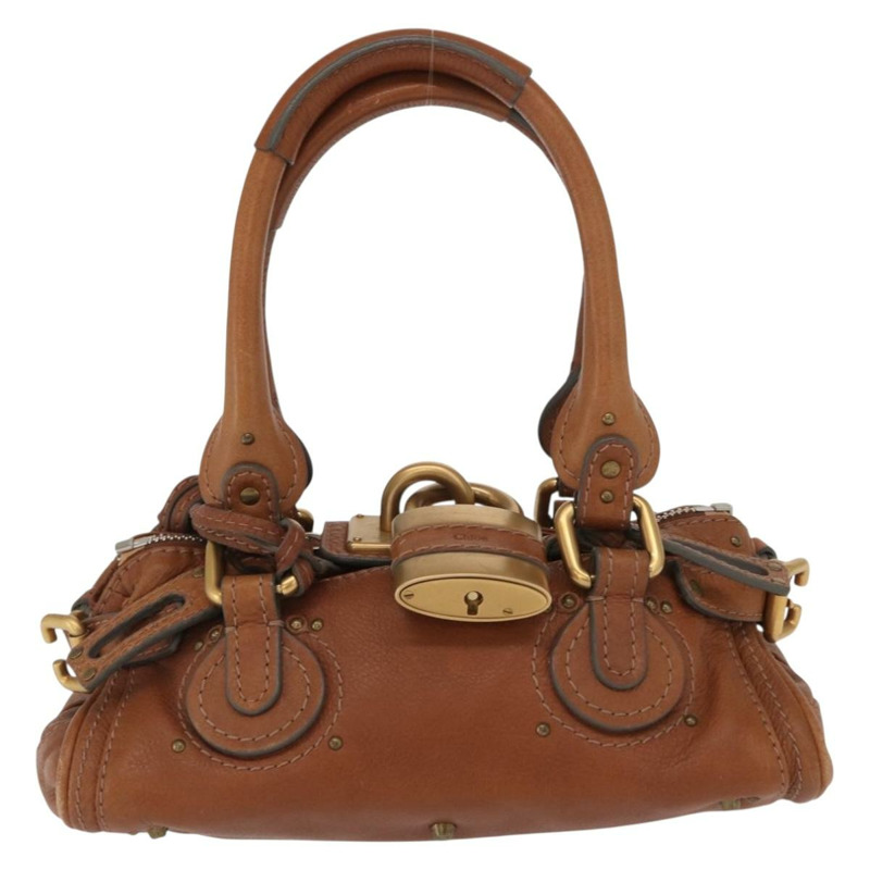 【日本直送】Chloe Paddington 手提包 真皮 棕色 金銀色 正品 ka1826SAV-12