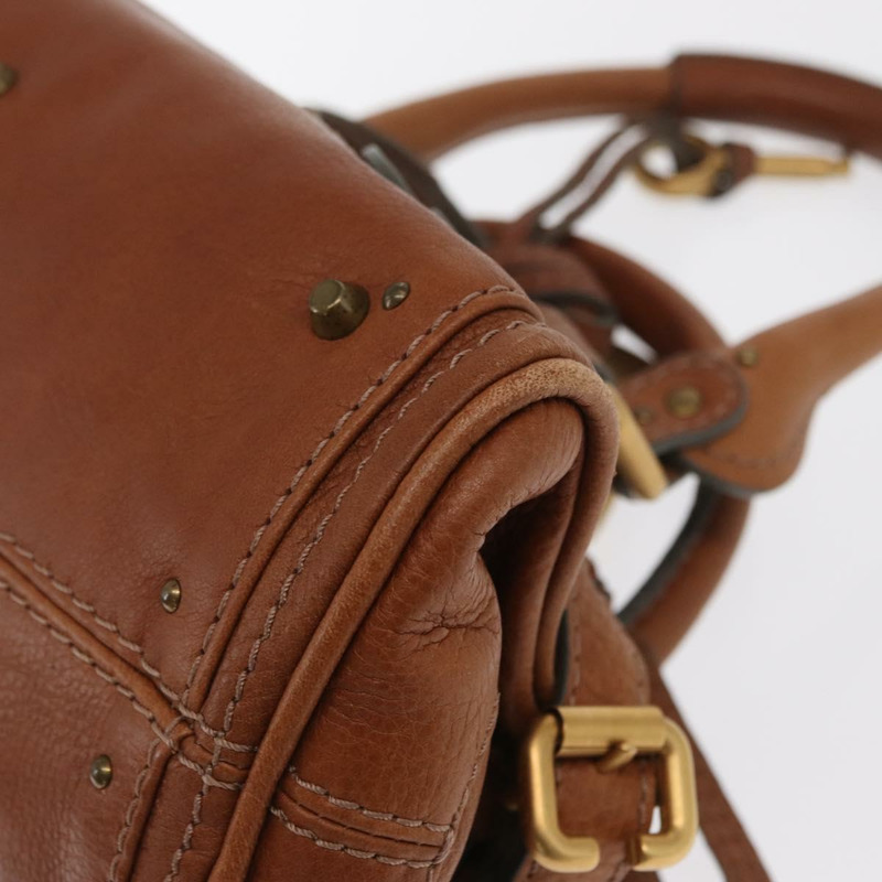 【日本直送】Chloe Paddington 手提包 真皮 棕色 金銀色 正品 ka1826SAV-14