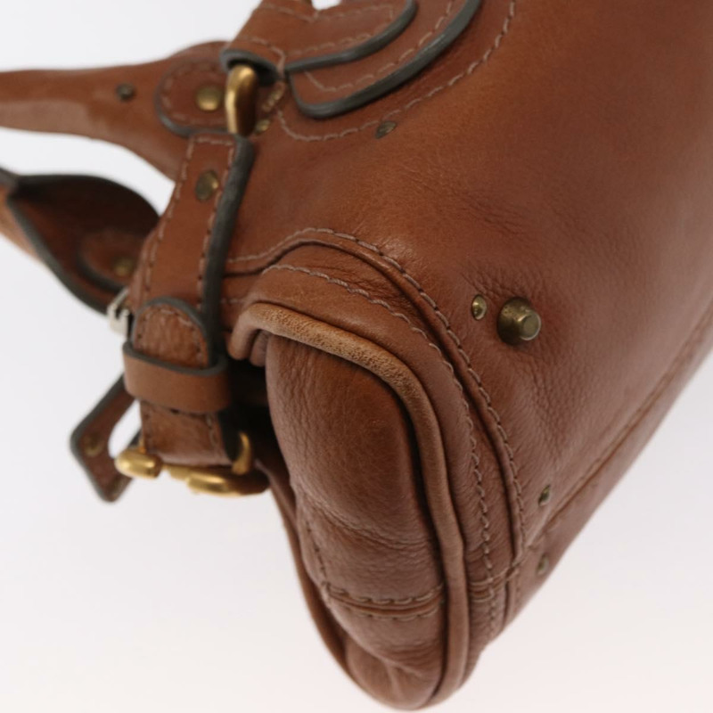 【日本直送】Chloe Paddington 手提包 真皮 棕色 金銀色 正品 ka1826SAV-15