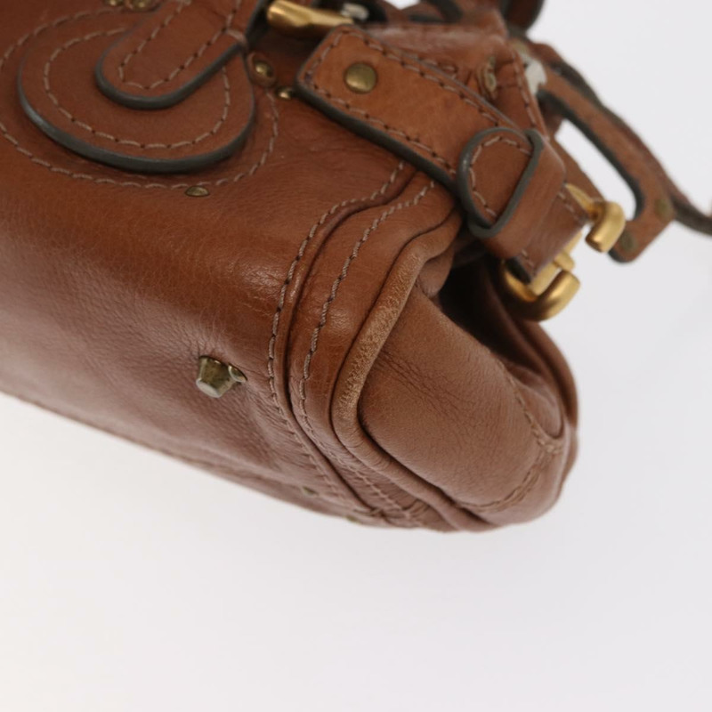 【日本直送】Chloe Paddington 手提包 真皮 棕色 金銀色 正品 ka1826SAV-16