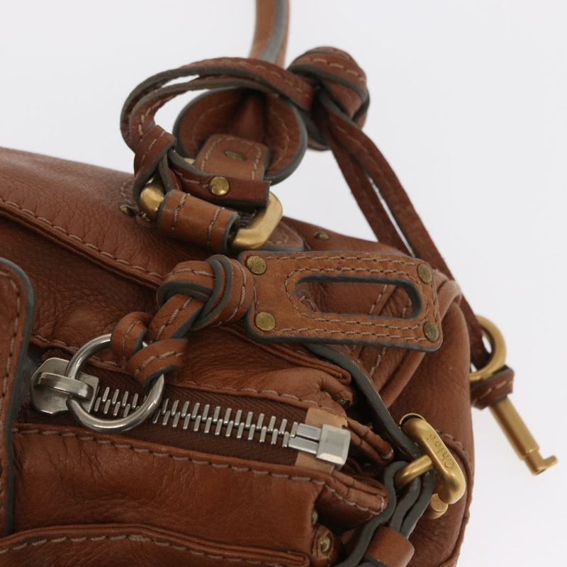 【日本直送】Chloe Paddington 手提包 真皮 棕色 金銀色 正品 ka1826SAV-18