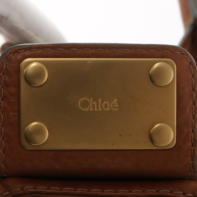 【日本直送】Chloe Paddington 手提包 真皮 棕色 金銀色 正品 ka1826SAV-20