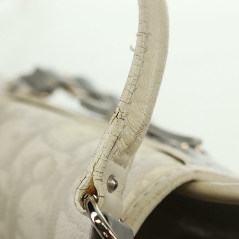 【日本直送】Christian Dior Trotter 浪漫鏈條手提包 PVC 白色銀色 正品 168342V-8