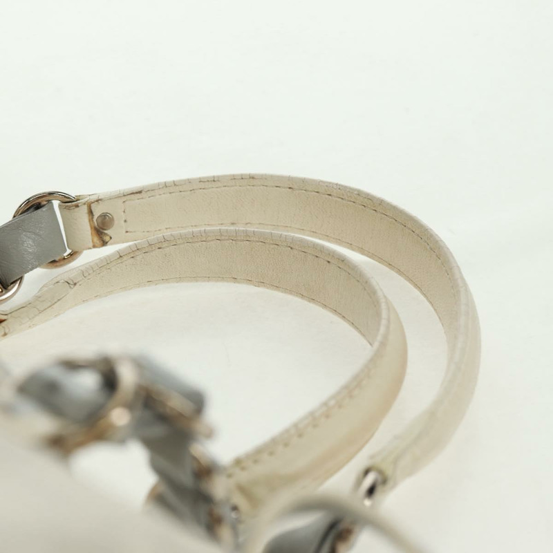 【日本直送】Christian Dior Trotter 浪漫鏈條手提包 PVC 白色銀色 正品 168342V-13