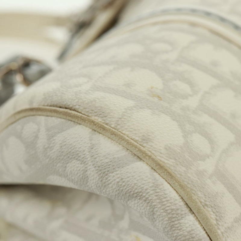 【日本直送】Christian Dior Trotter 浪漫鏈條手提包 PVC 白色銀色 正品 168342V-14