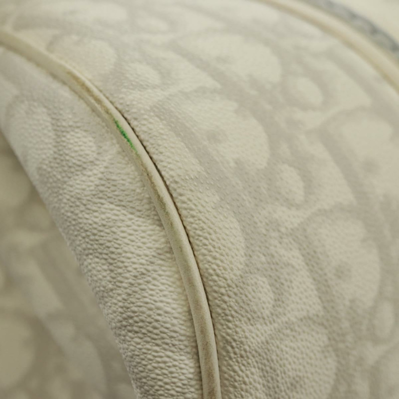 【日本直送】Christian Dior Trotter 浪漫鏈條手提包 PVC 白色銀色 正品 168342V-16