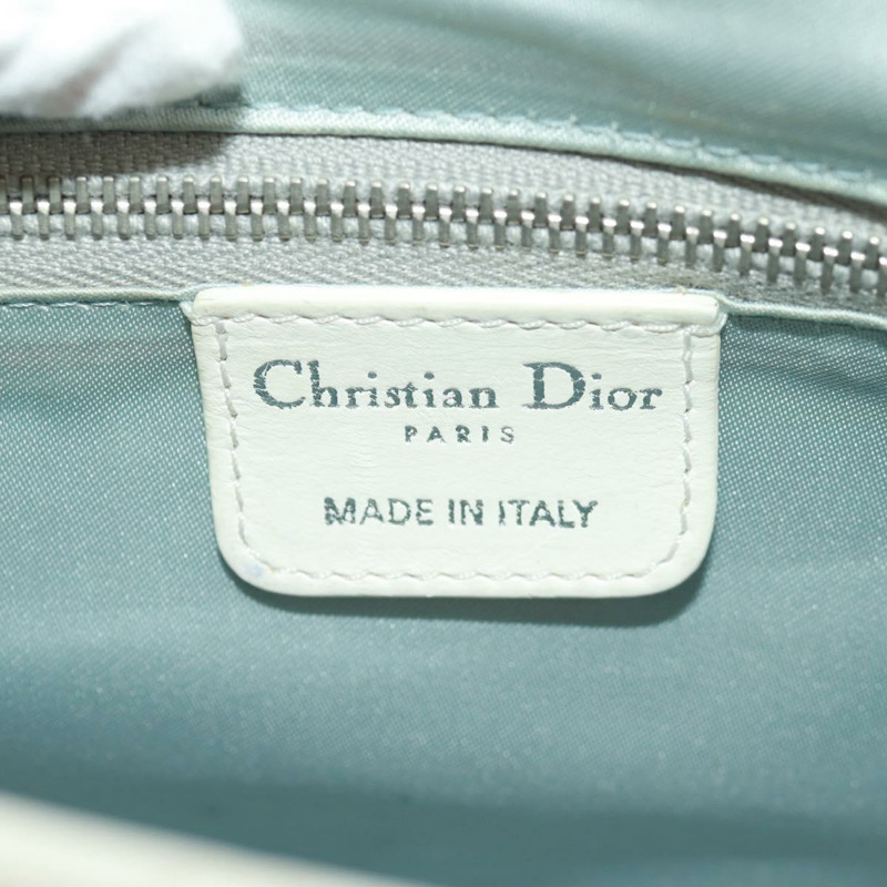 【日本直送】Christian Dior Trotter 浪漫鏈條手提包 PVC 白色銀色 正品 168342V-20