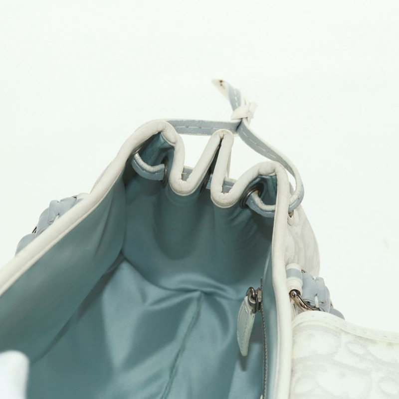 【日本直送】Christian Dior Trotter 浪漫鏈條手提包 PVC 白色銀色 正品 168342V-21