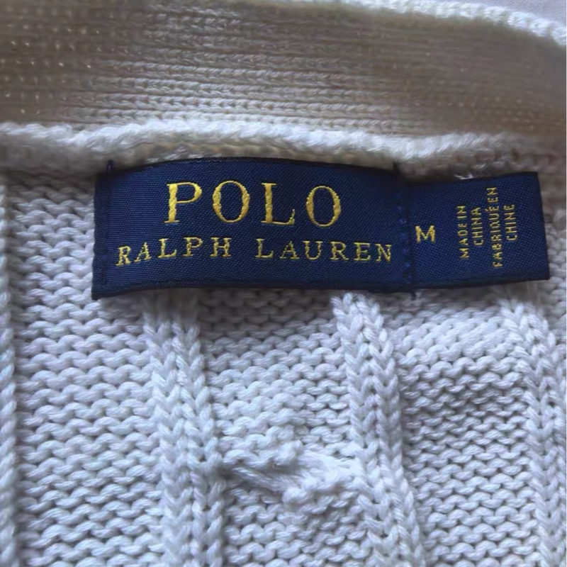 【96新 ✨ 全網最低價！】Ralph Lauren 白毛衣開衫 M碼-6