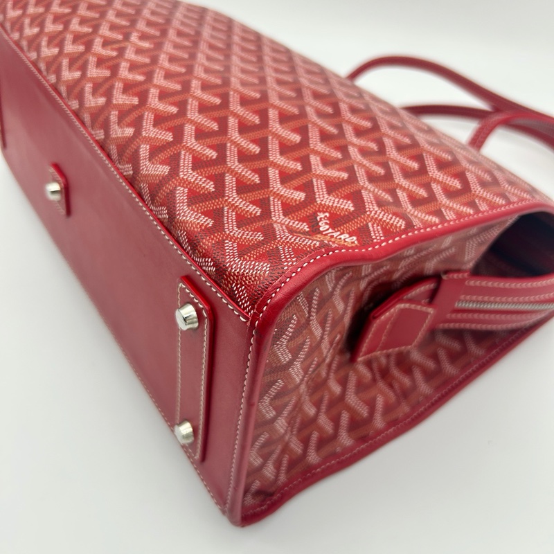 「JL精品代購」 Goyard老花紅色公文手提腋下托特包-7
