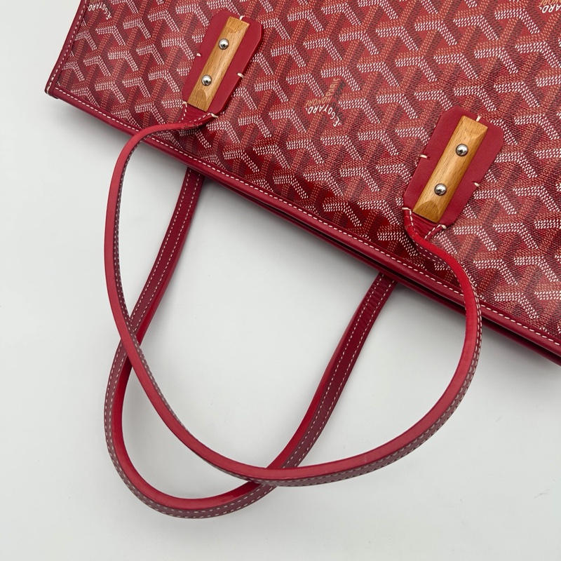 「JL精品代購」 Goyard老花紅色公文手提腋下托特包-10