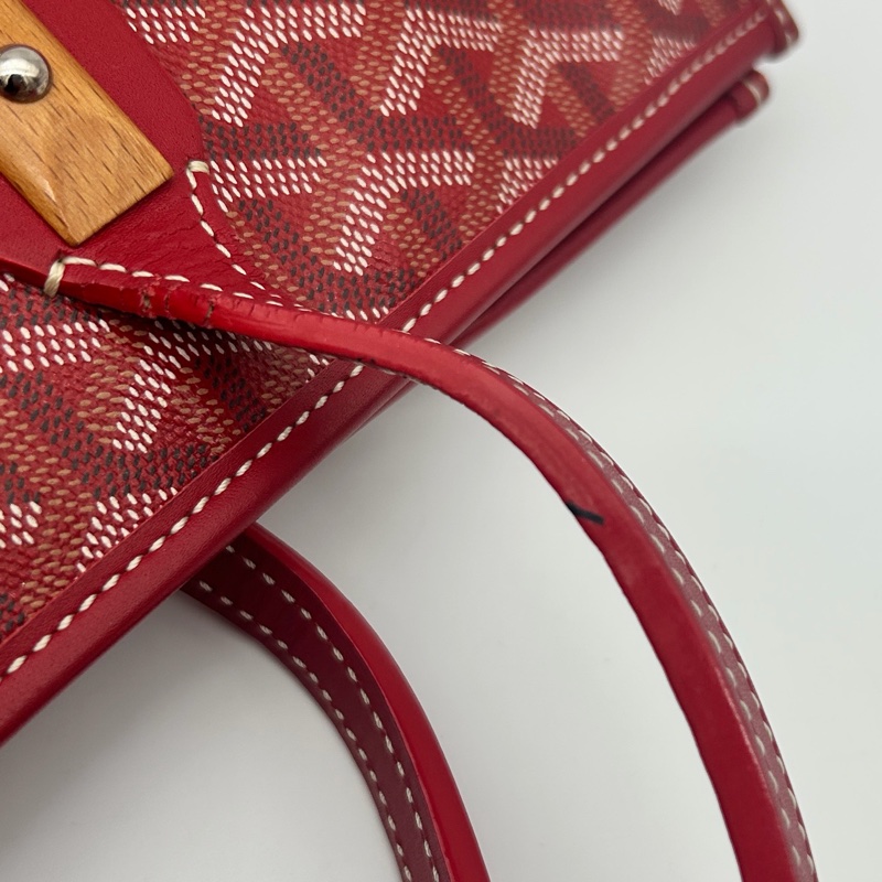 「JL精品代購」 Goyard老花紅色公文手提腋下托特包-11