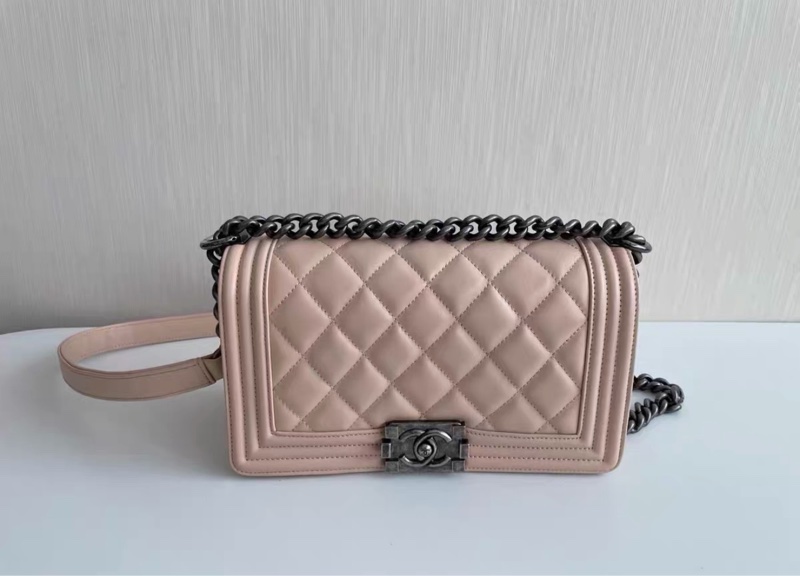 【96新 ✨ 全網最低價！】Chanel 香奈兒 中號Leboy 粉色 羊皮 鏈條包 （下單前先查詢❗️）-2