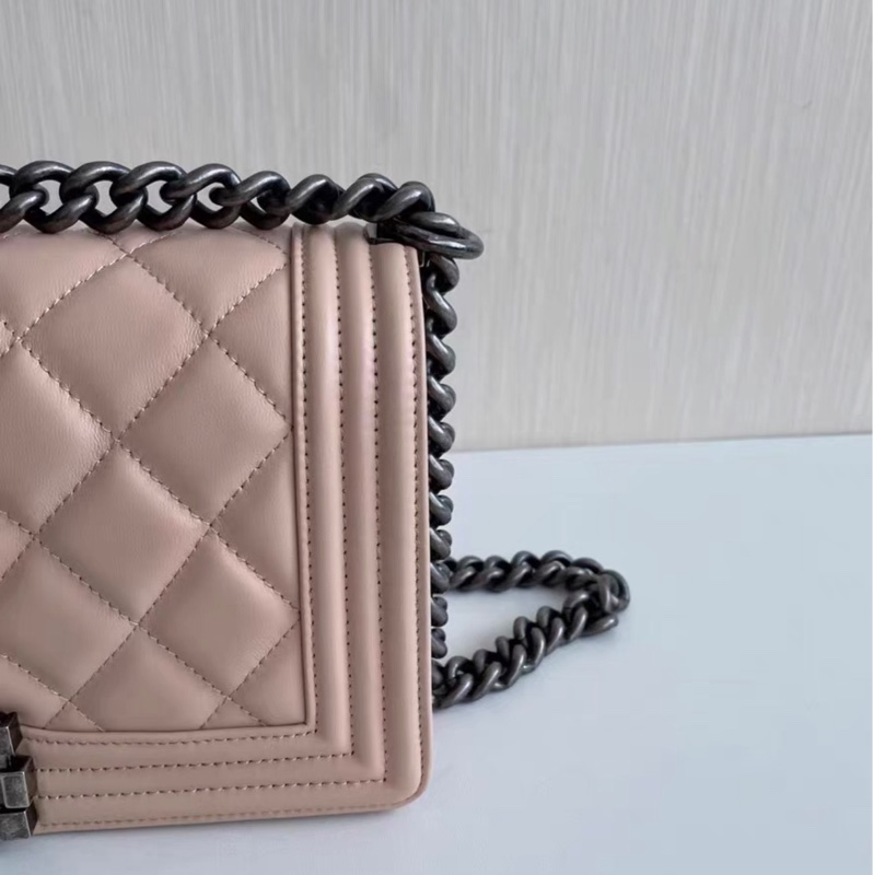 【96新 ✨ 全網最低價！】Chanel 香奈兒 中號Leboy 粉色 羊皮 鏈條包 （下單前先查詢❗️）-4