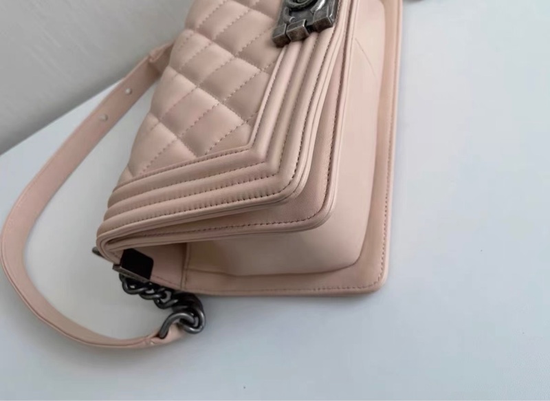 【96新 ✨ 全網最低價！】Chanel 香奈兒 中號Leboy 粉色 羊皮 鏈條包 （下單前先查詢❗️）-5