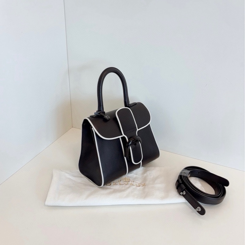 ✨Delvaux 德爾沃 限量黑白手提包 經典D扣🐼-4