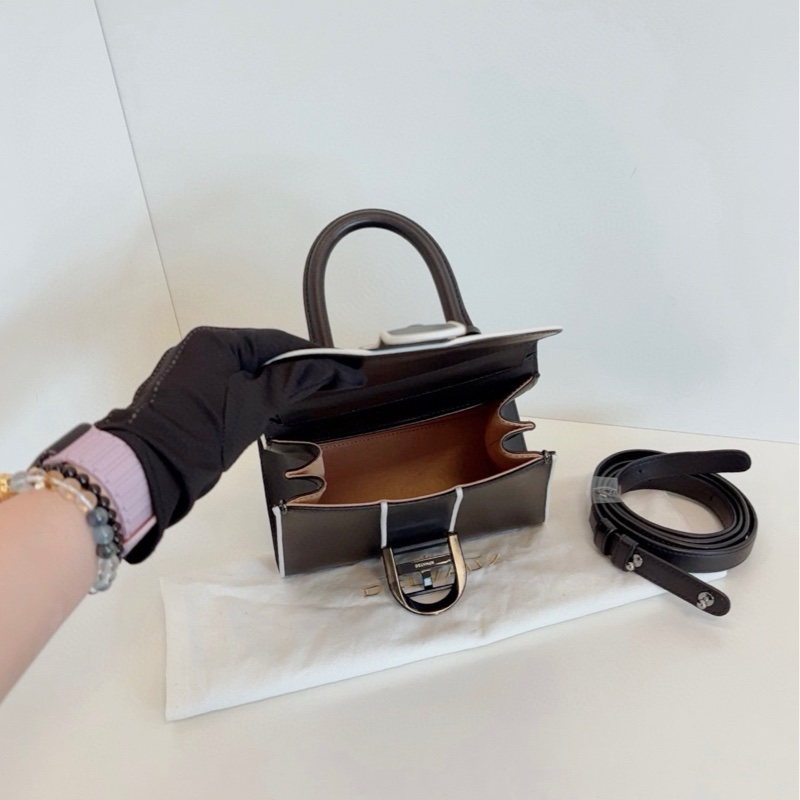 ✨Delvaux 德爾沃 限量黑白手提包 經典D扣🐼-8