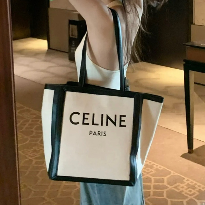 ✨Celine 香草色大托特包 閒置新 很清新法式☀️-0