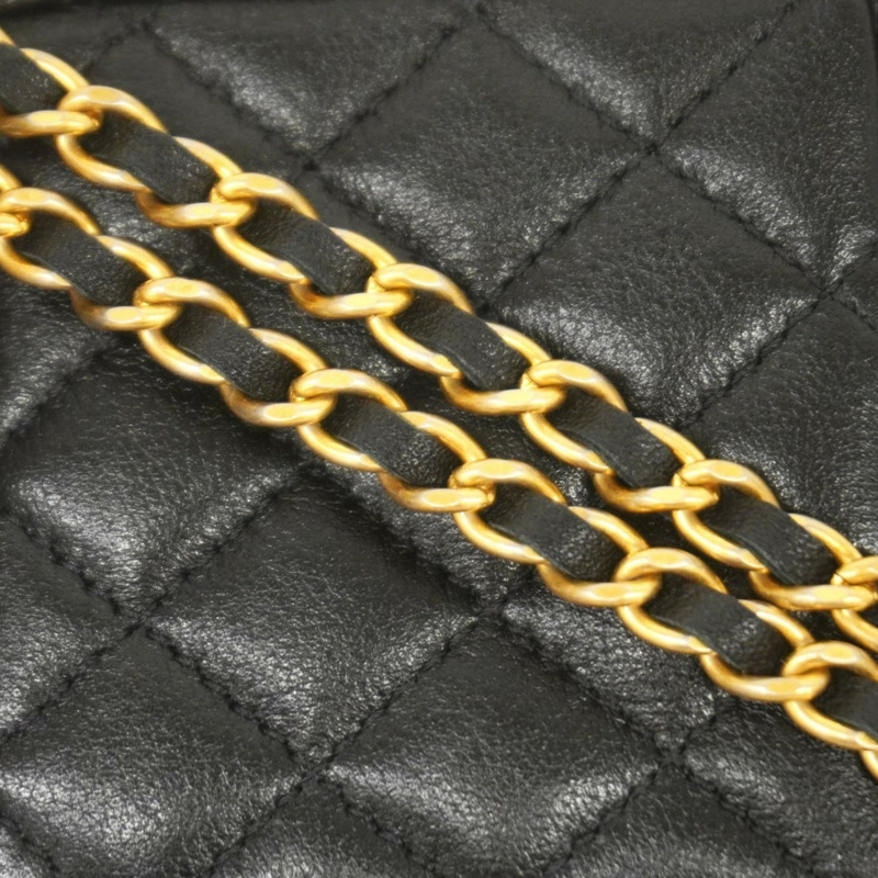 香奈兒 Matelasse 鏈條肩背包，羊皮，黑色，女士-8