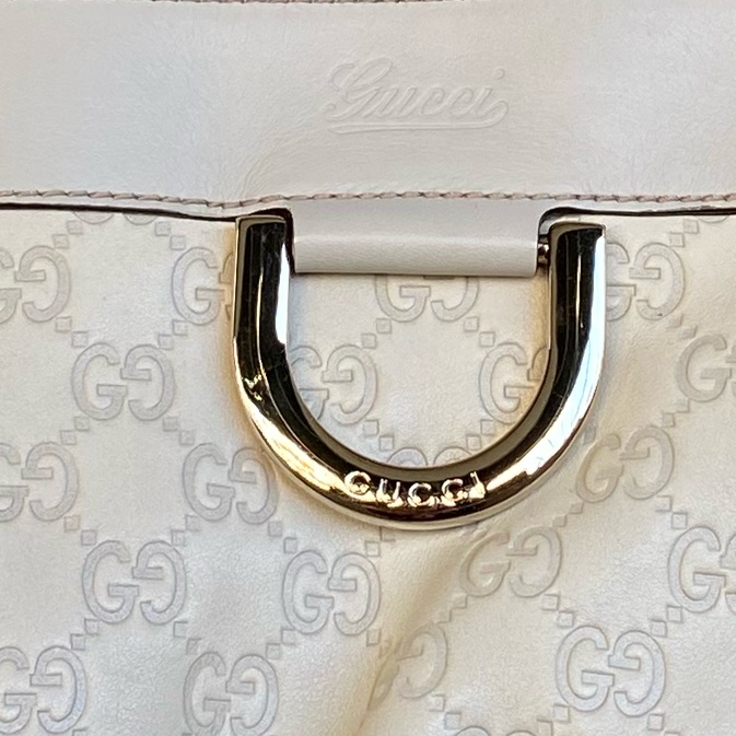 Gucci 米白 皮 近全新 肩背包-4