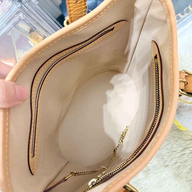 狀態不錯8新✨LV老花 小水桶  內裡全皮 肩背 手提都可以 經典好用又可愛-2