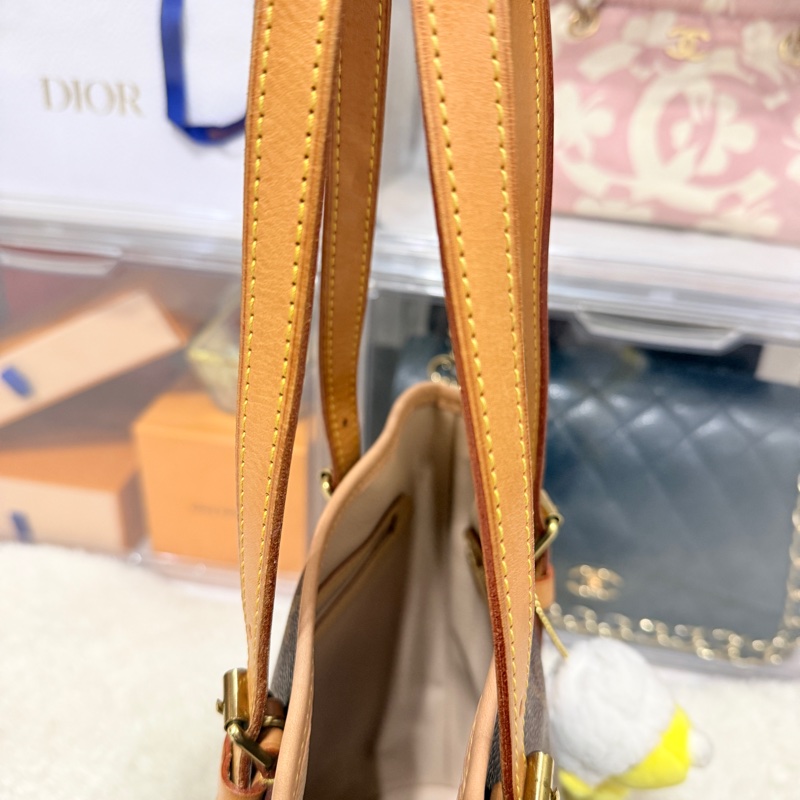 狀態不錯8新✨LV老花 小水桶  內裡全皮 肩背 手提都可以 經典好用又可愛-22