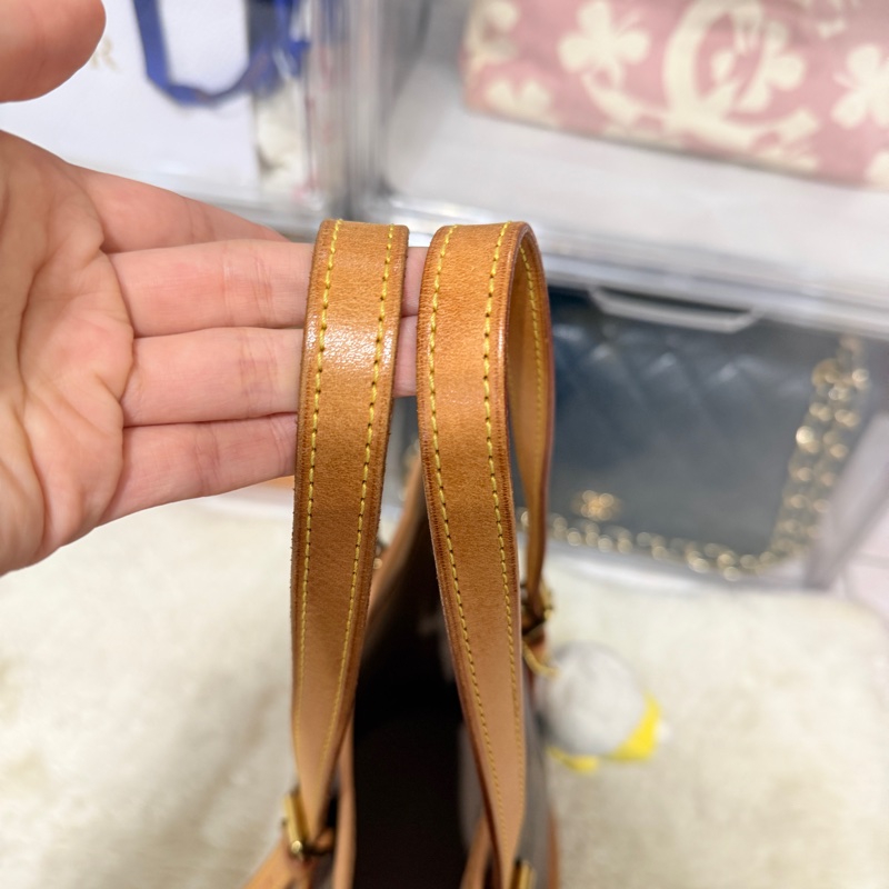 狀態不錯8新✨LV老花 小水桶  內裡全皮 肩背 手提都可以 經典好用又可愛-23