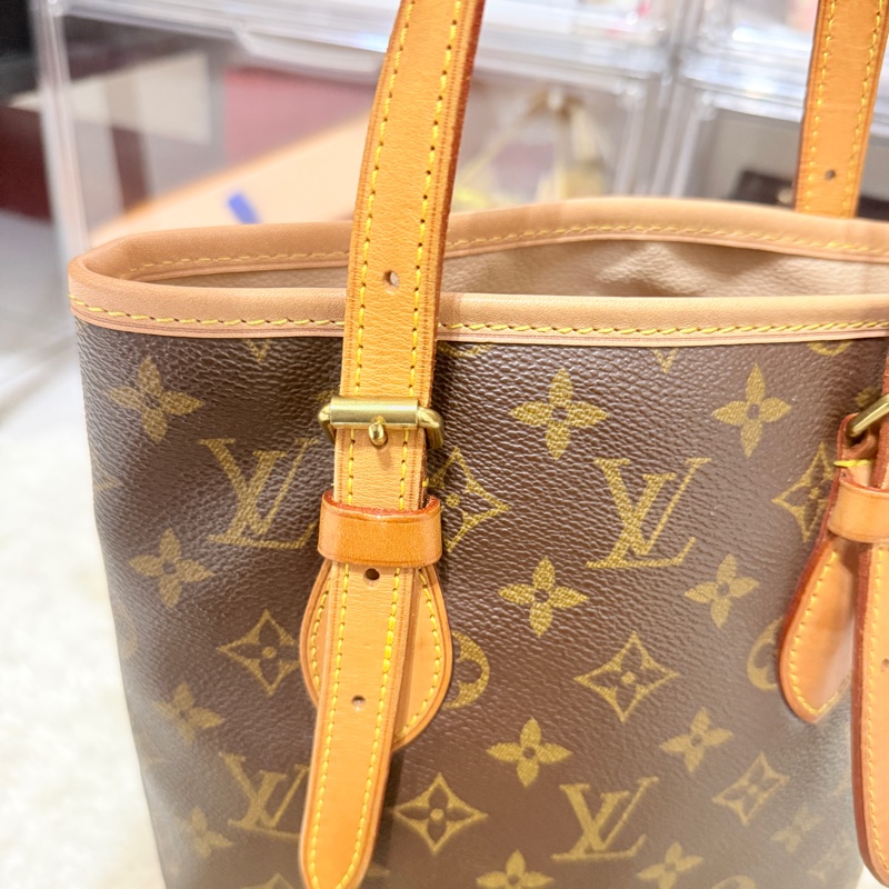 狀態不錯8新✨LV老花 小水桶  內裡全皮 肩背 手提都可以 經典好用又可愛-26