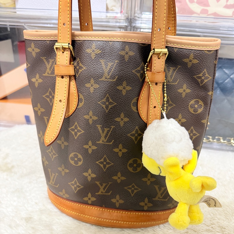 狀態不錯8新✨LV老花 小水桶  內裡全皮 肩背 手提都可以 經典好用又可愛-39