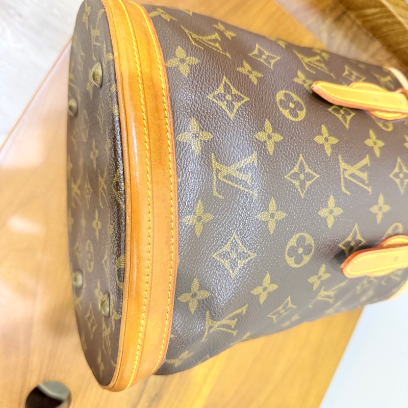 不錯的88新✨LV老花 小水桶  內裡全皮 肩背 手提都可以 經典好用又可愛-15