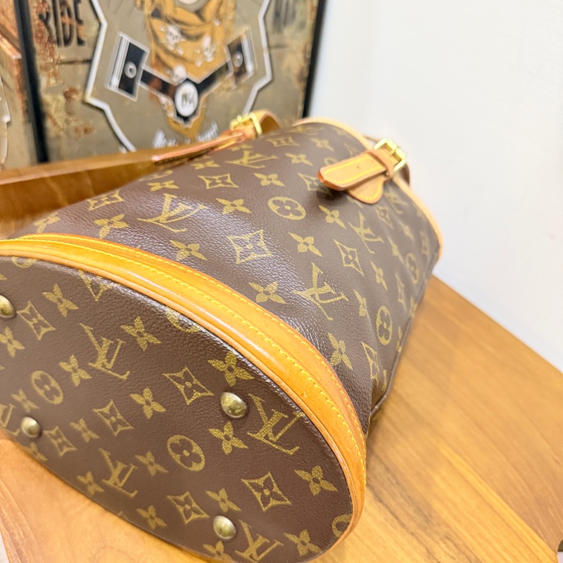 不錯的88新✨LV老花 小水桶  內裡全皮 肩背 手提都可以 經典好用又可愛-16