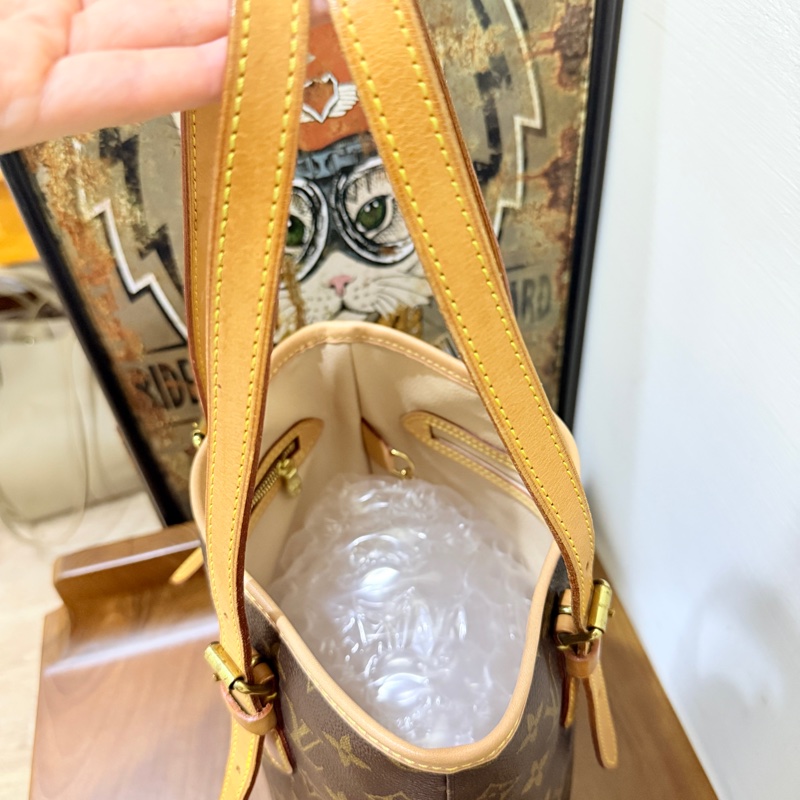 不錯的88新✨LV老花 小水桶  內裡全皮 肩背 手提都可以 經典好用又可愛-28
