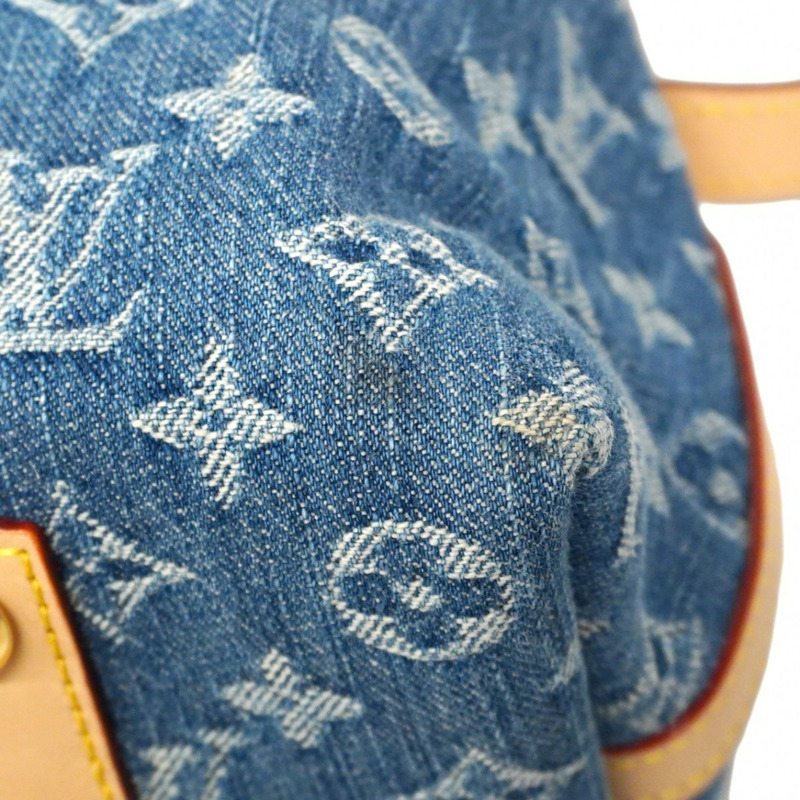 路易威登 Monogram Denim Carryall 單肩包 NM MM M46855 藍色 女款 P2130534-5