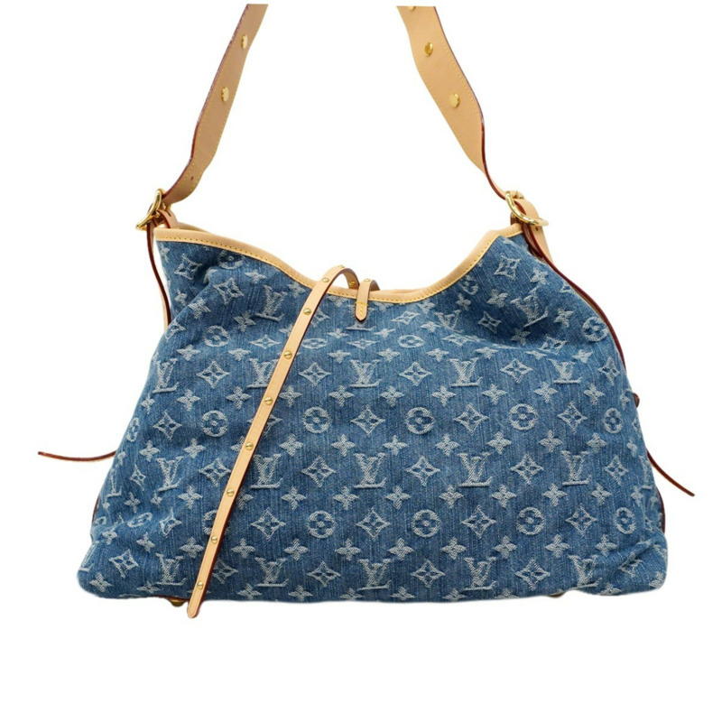 路易威登 Monogram Denim Carryall 單肩包 NM MM M46855 藍色 女款 P2130534-8