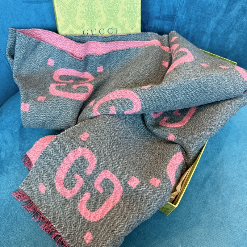 Gucci✨羊絨雙面圍巾-4